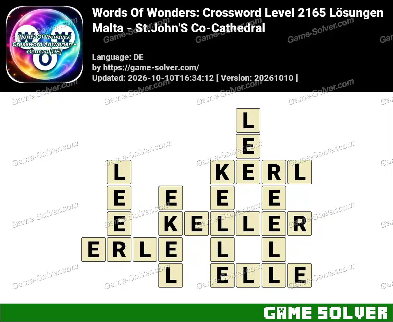 Words Of Wonders: Crossword Level 2165 Lösungen – Malta – St.John’S Co-Cathedral